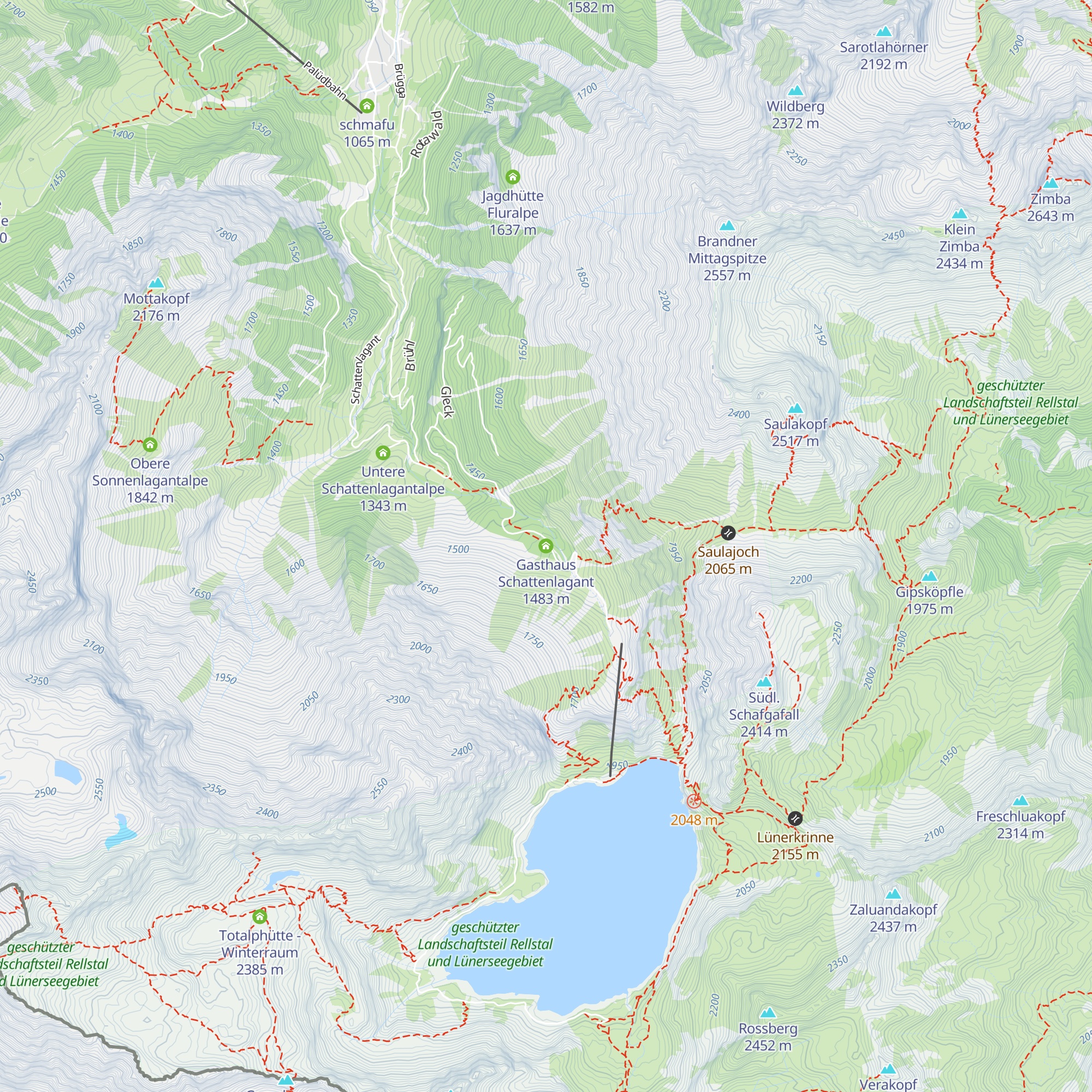 Gasthaus Schattenlagant map