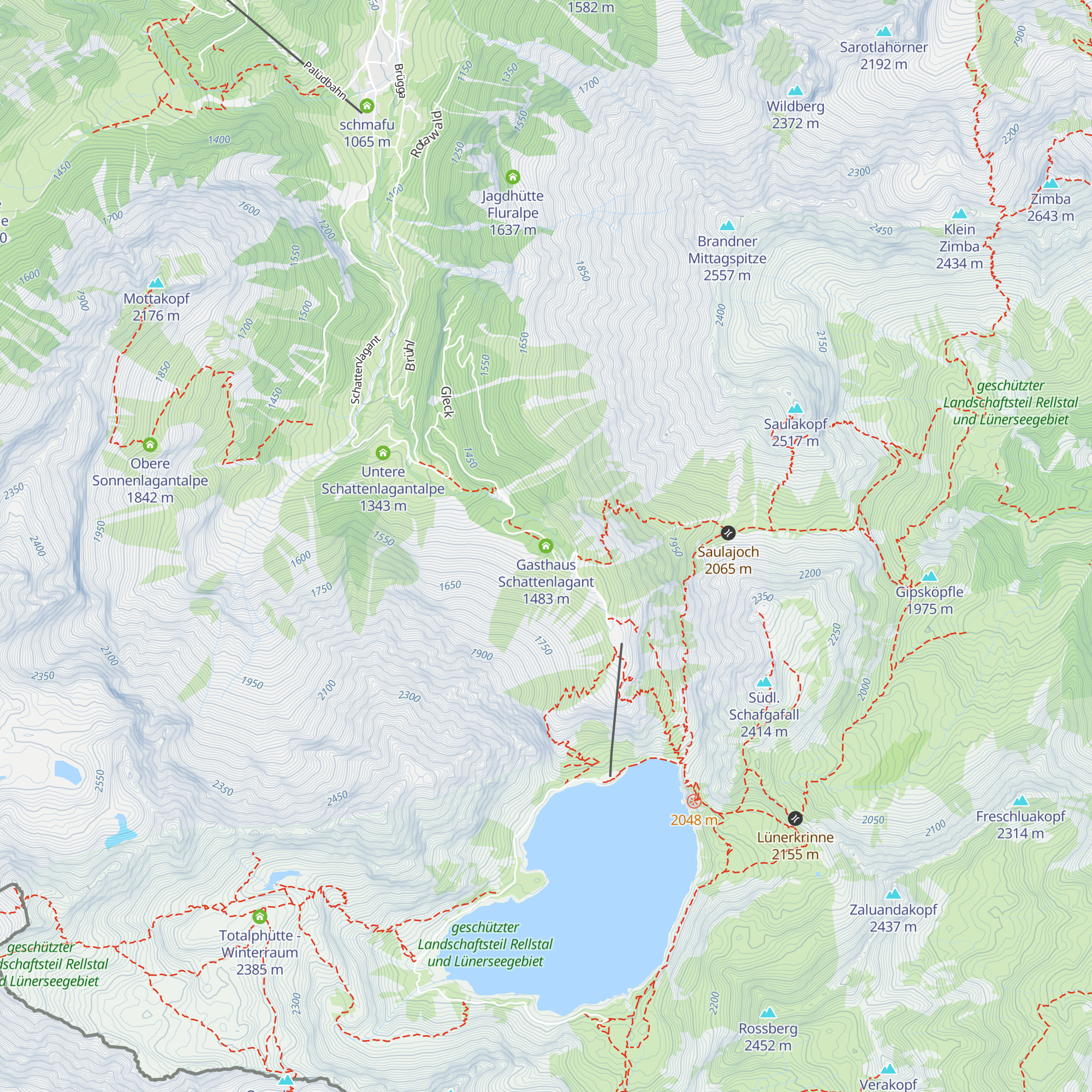 Gasthaus Schattenlagant map