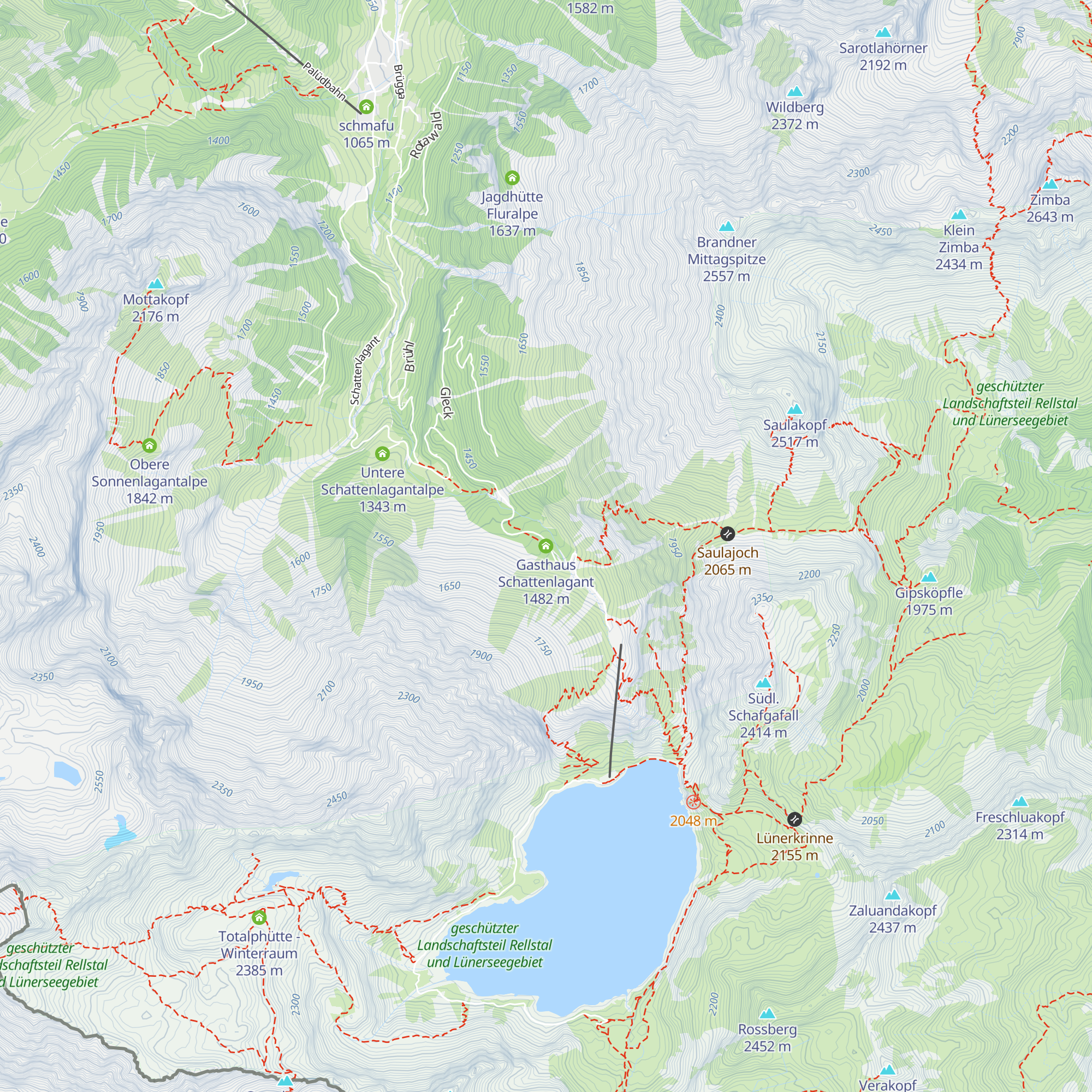 Gasthaus Schattenlagant map