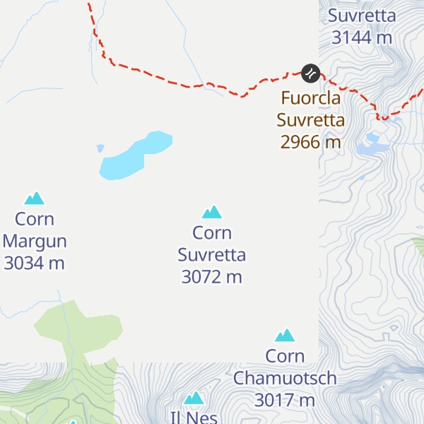 Map of Corn Suvretta