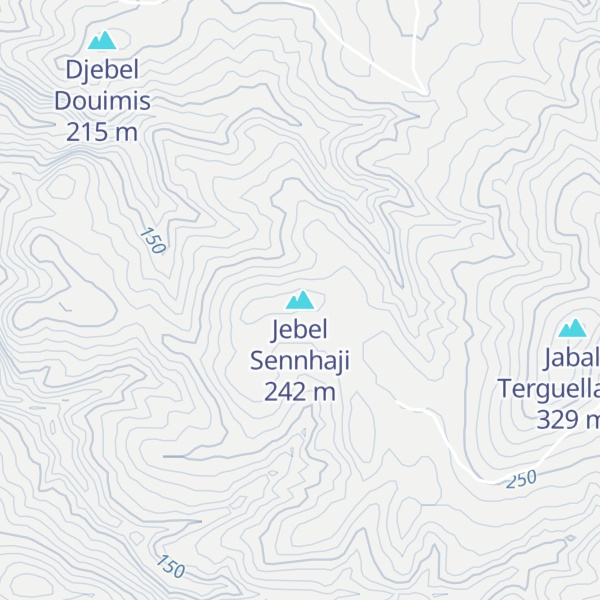 Map of Jebel Sennhaji