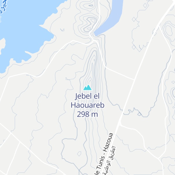 Map of Jebel el Haouareb