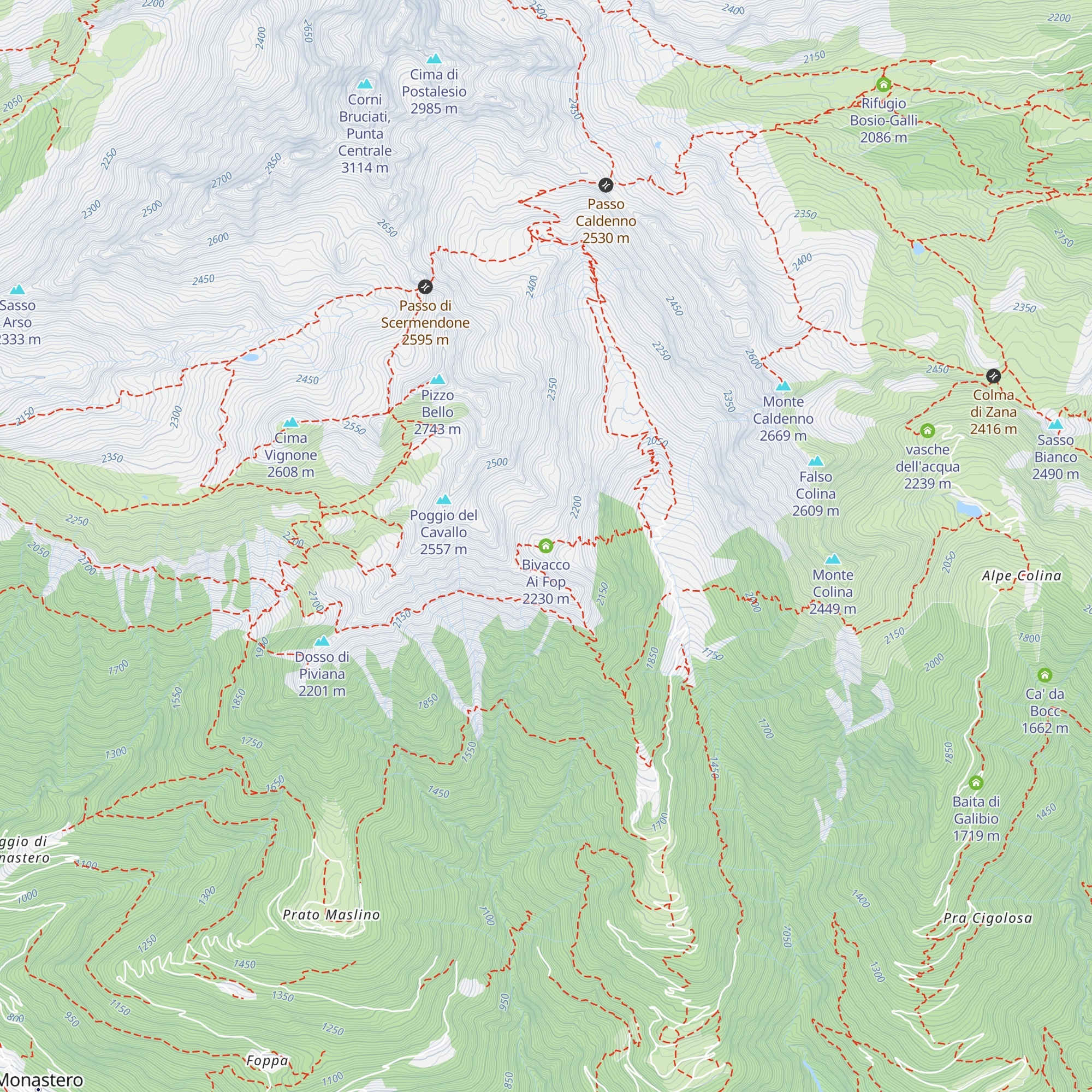 Bivacco Ai Fop map