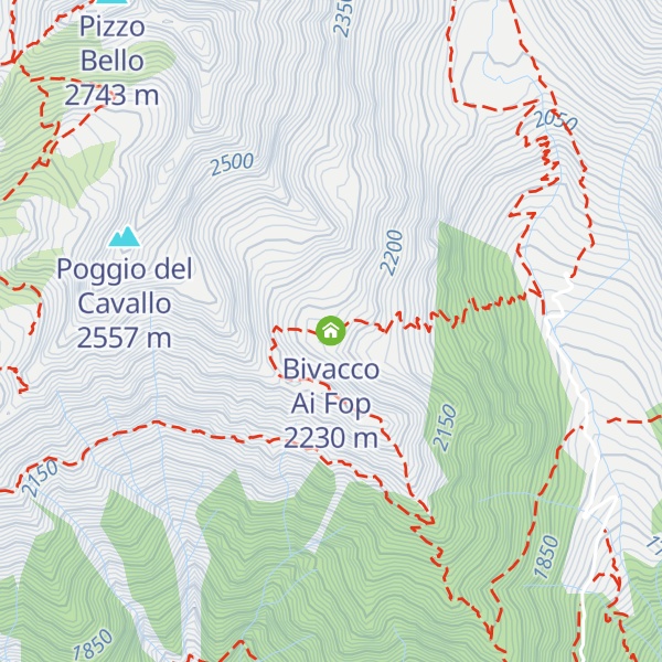 Map of Bivacco Ai Fop