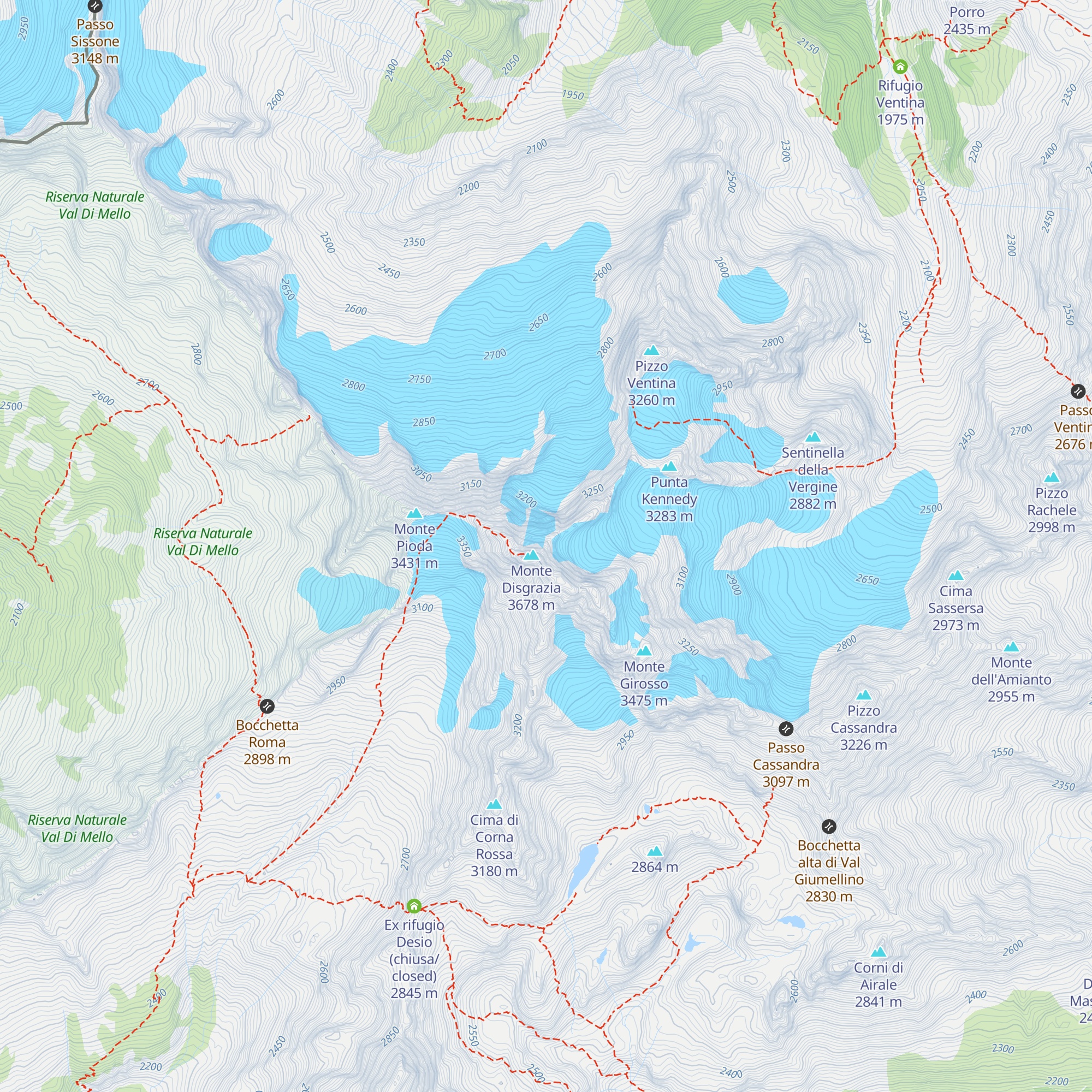 Bivacco Rauzi map