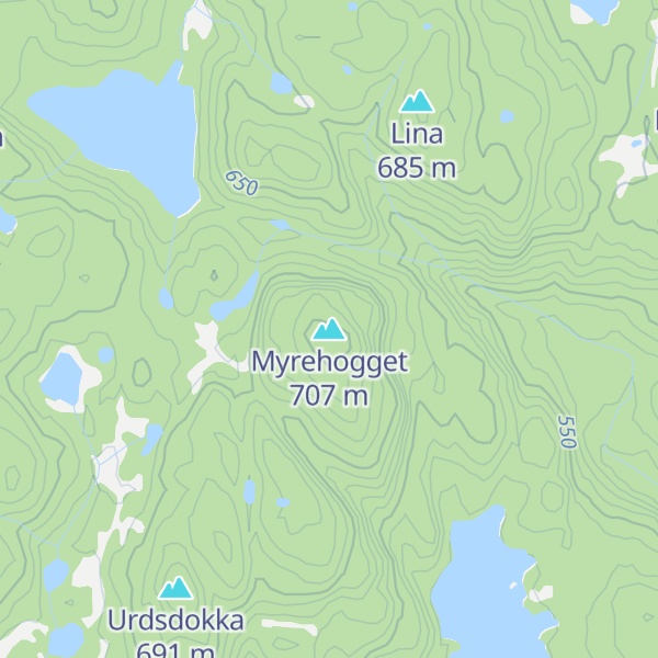 Map of Myrehogget
