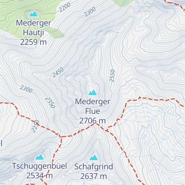 Map of Mederger Flue