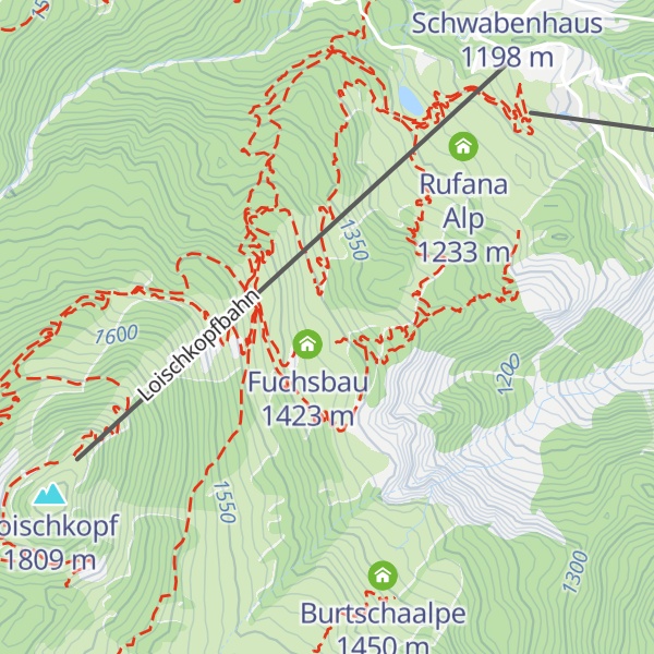 Map of Waiblinger Hütte
