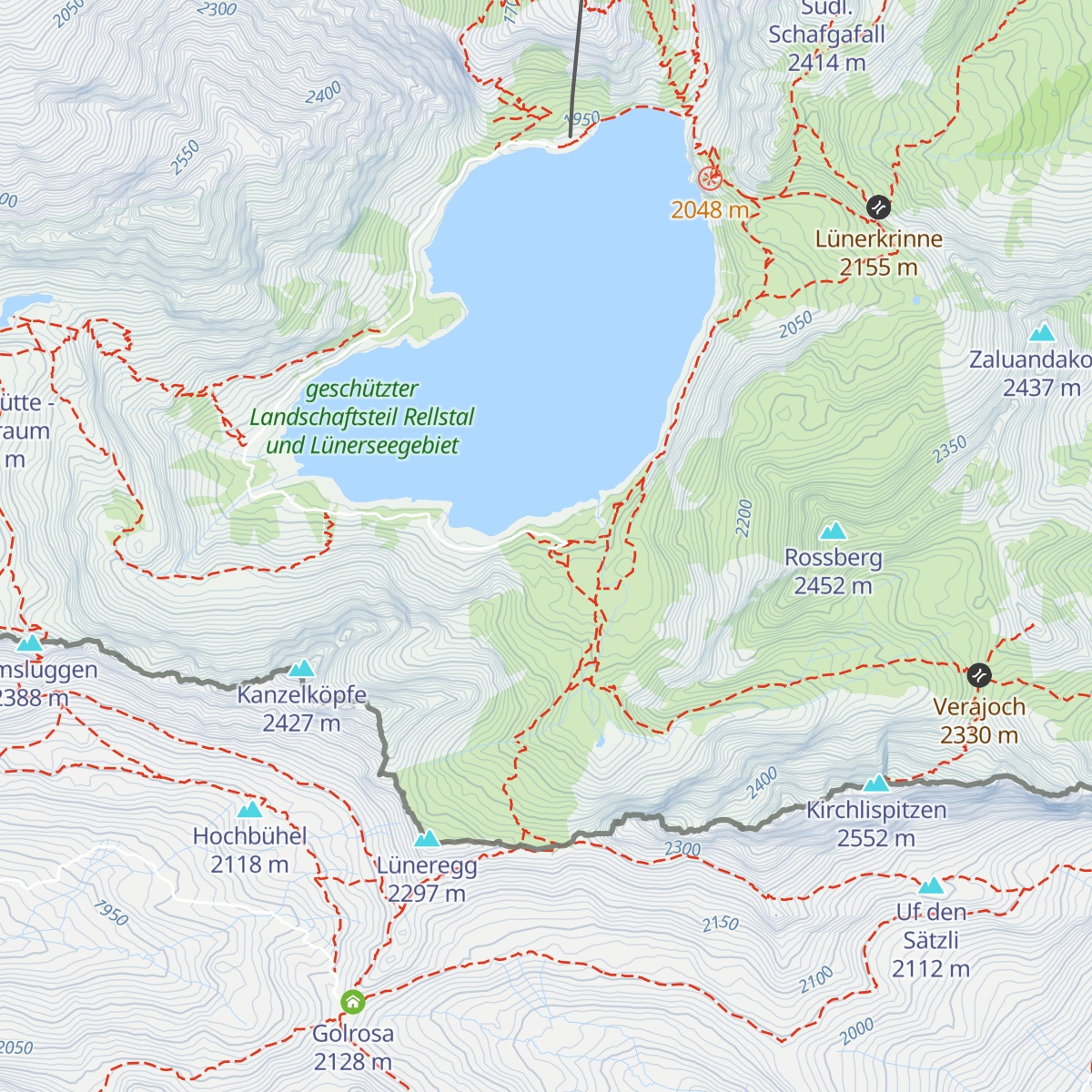 Lünersee Alpe map