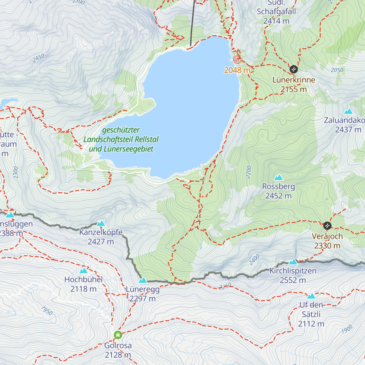 Lünersee Alpe map