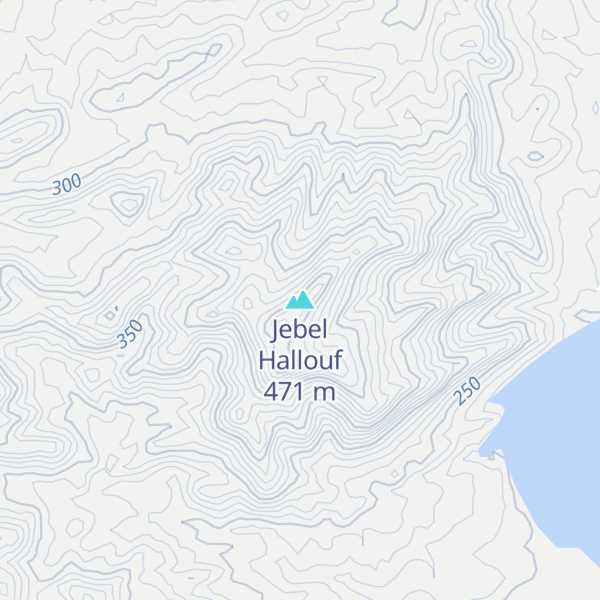 Map of Jebel Hallouf