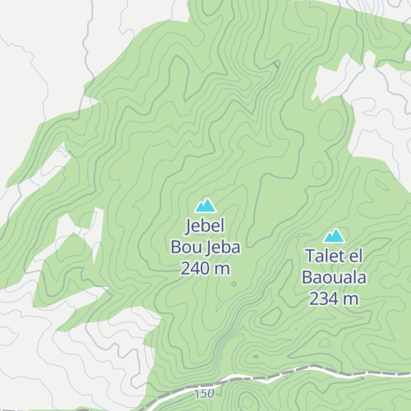 Map of Jebel Bou Jeba