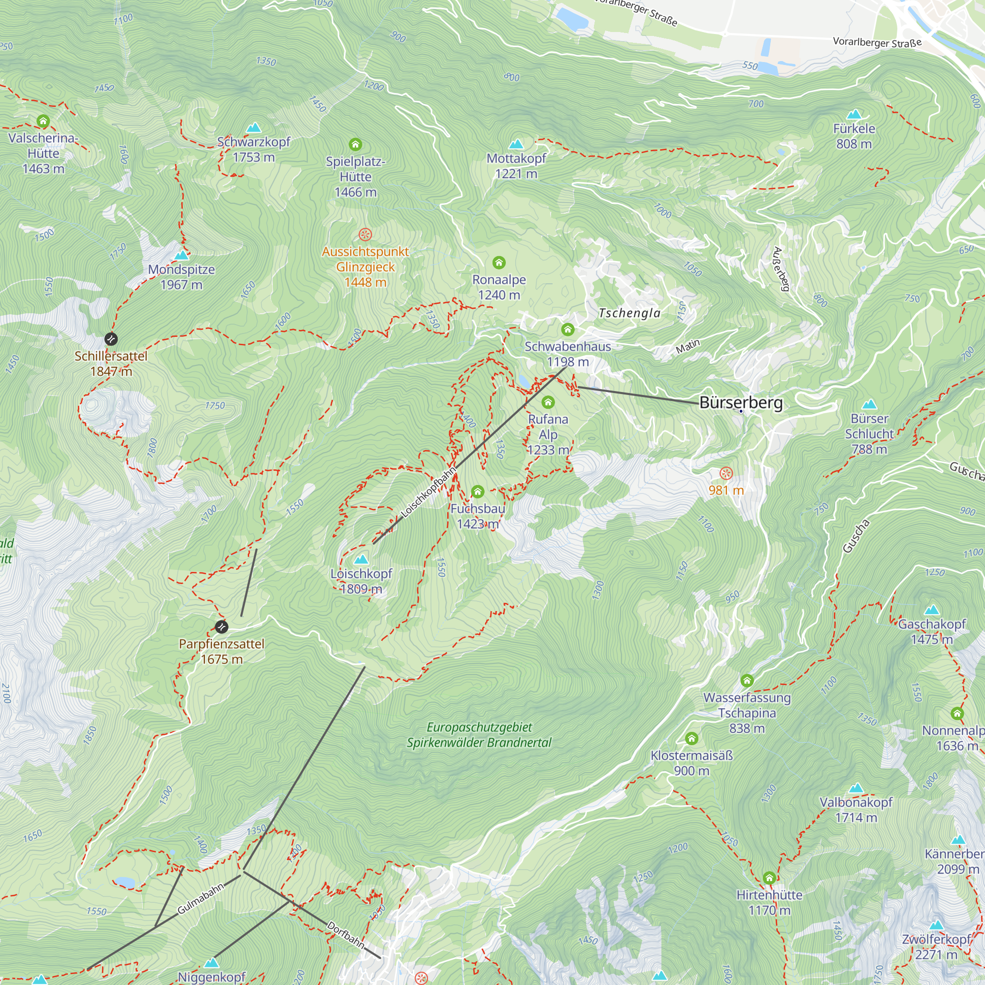 Skiclub Bürs map