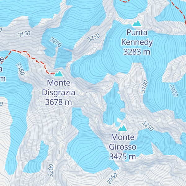 Map of Monte Disgrazia Orientale