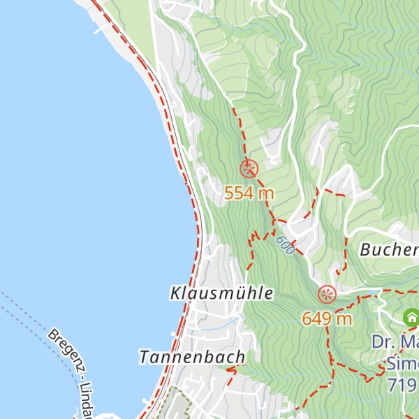 Map of Torturm der ehemaligen Befestigung der Bregenzer Klause