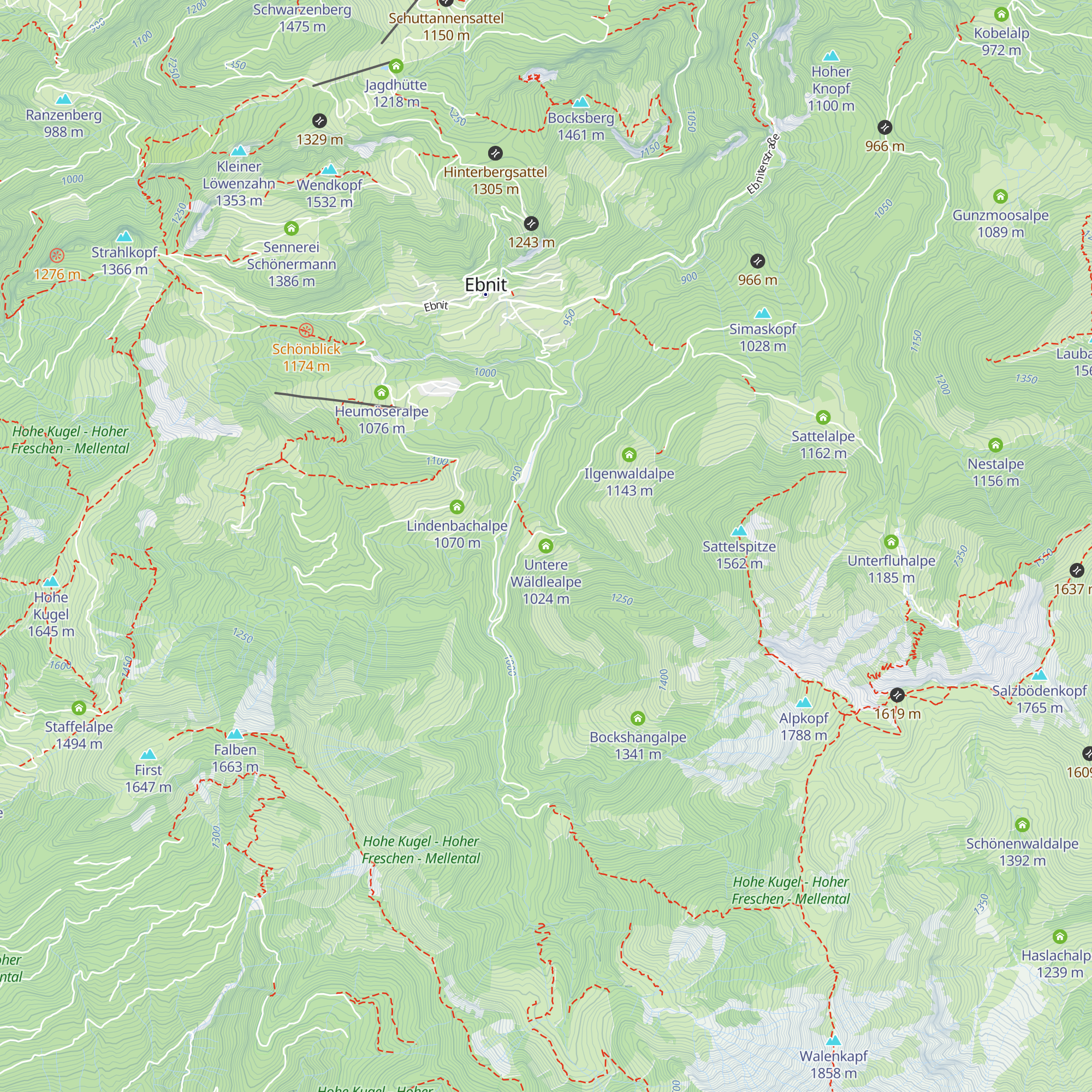 Untere Wäldlealpe map