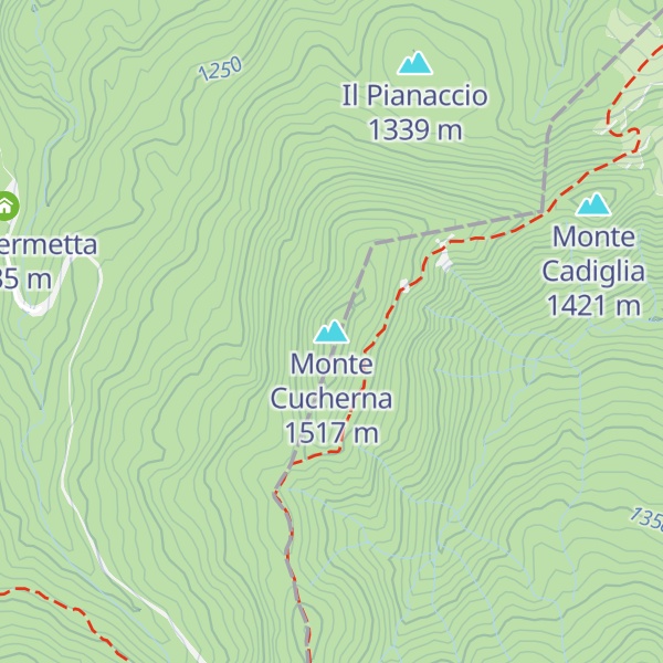 Map of Monte Cucherna
