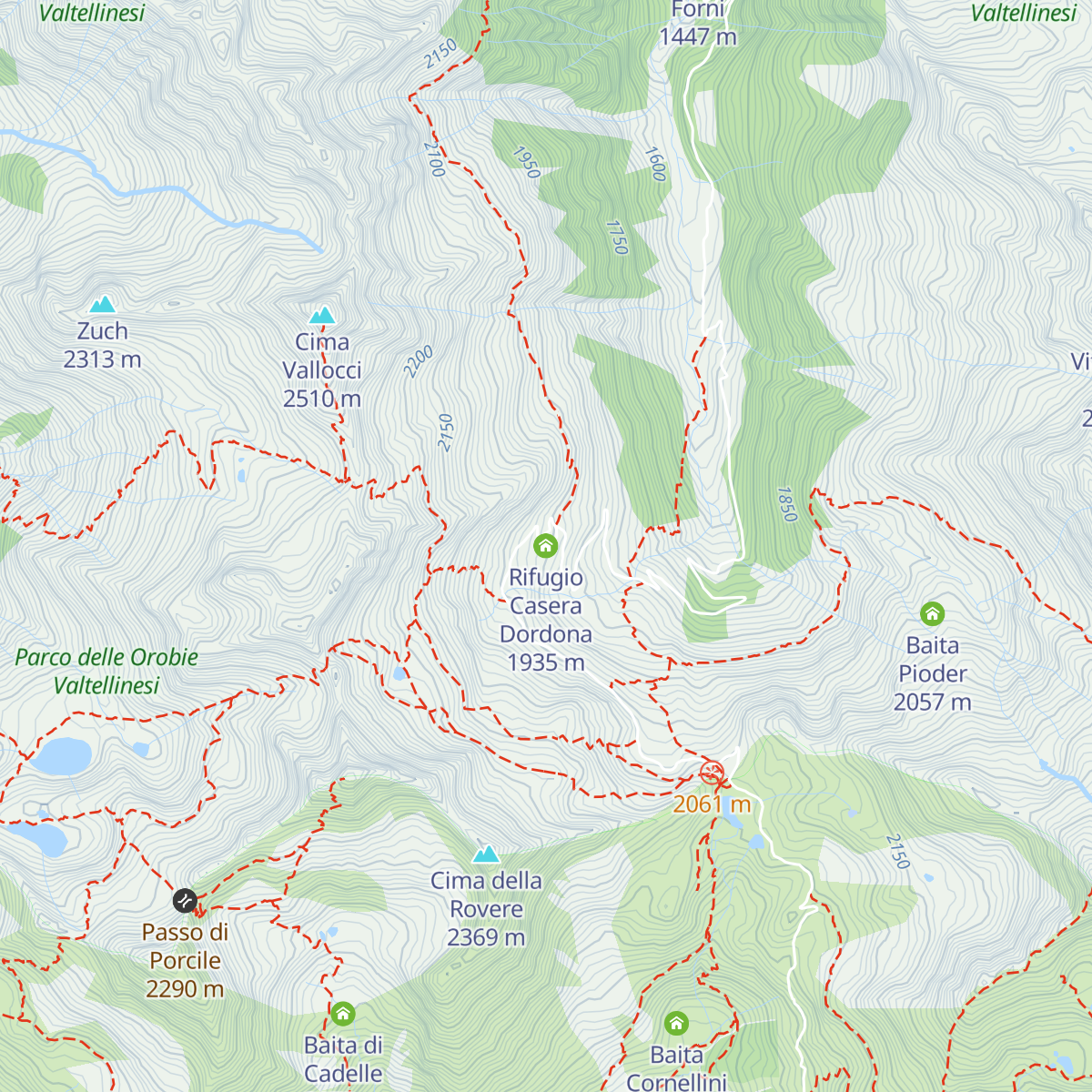 Rifugio Casera Dordona map