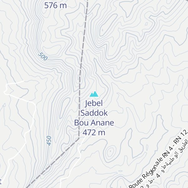 Map of Jebel Saddok Bou Anane