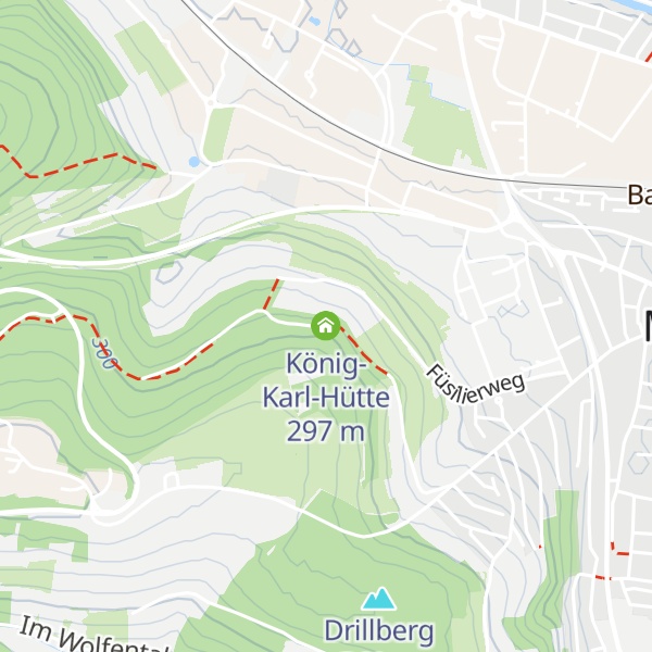 Map of König-Karl-Hütte