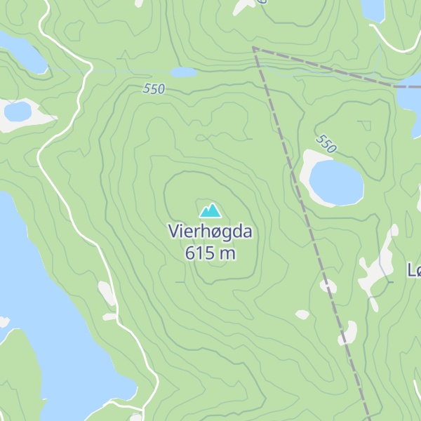 Map of Vierhøgda