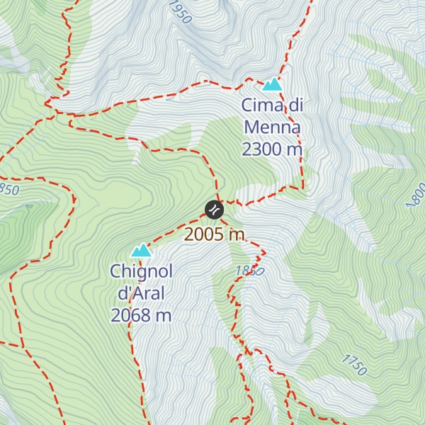 Map of Bivacco Maga - Palazzi