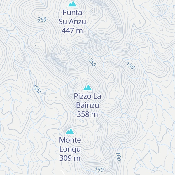 Map of Pizzo La Bainzu