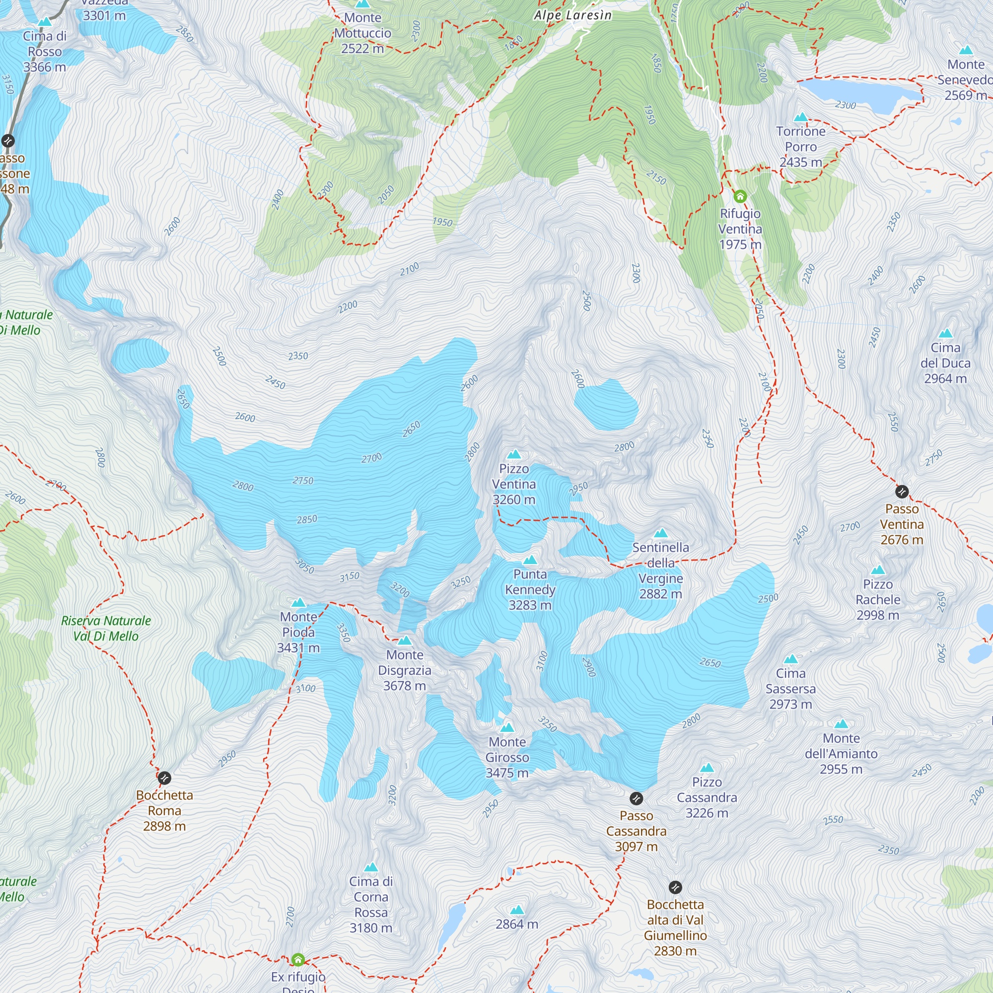 Bivacco Oggioni map