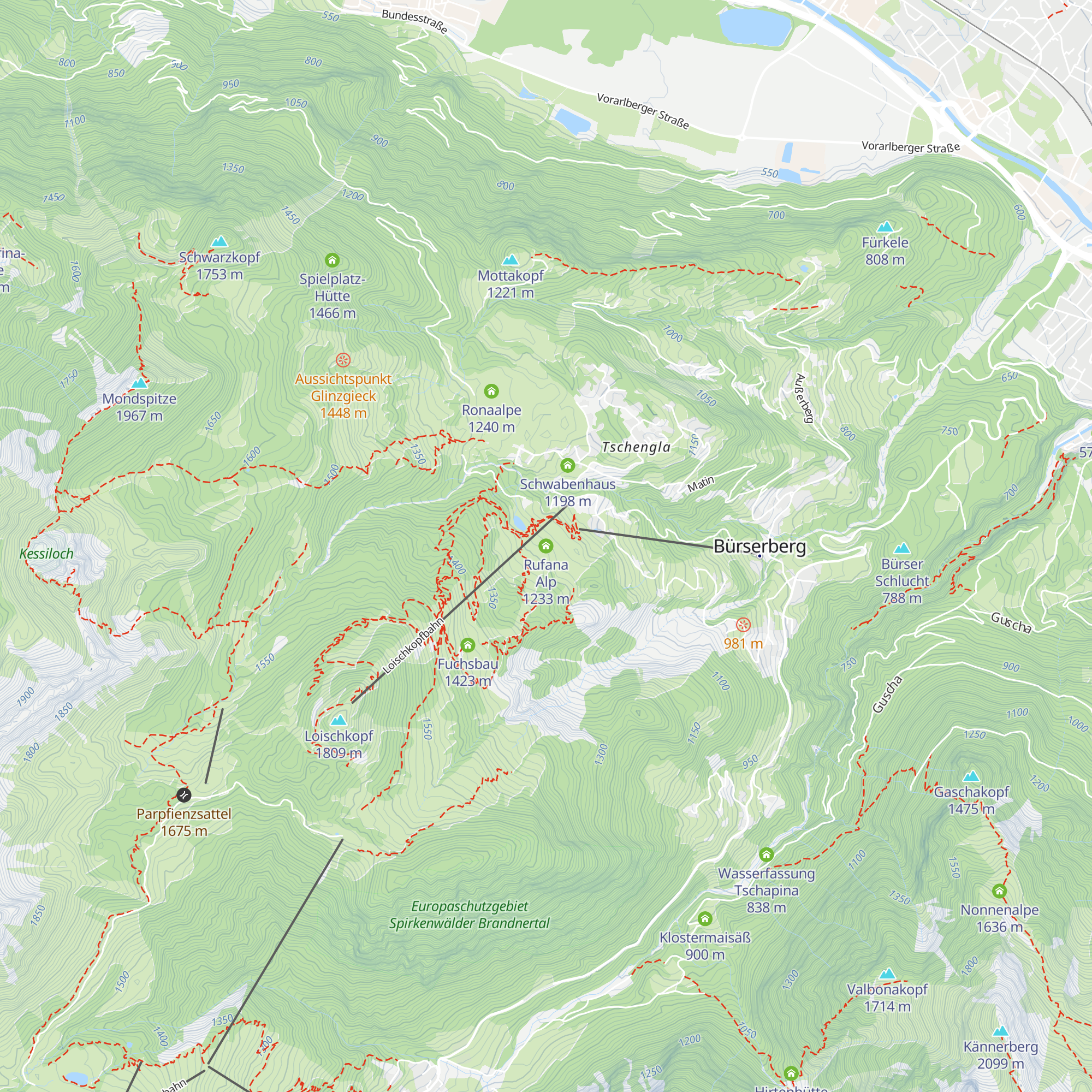 Rufana Alp map