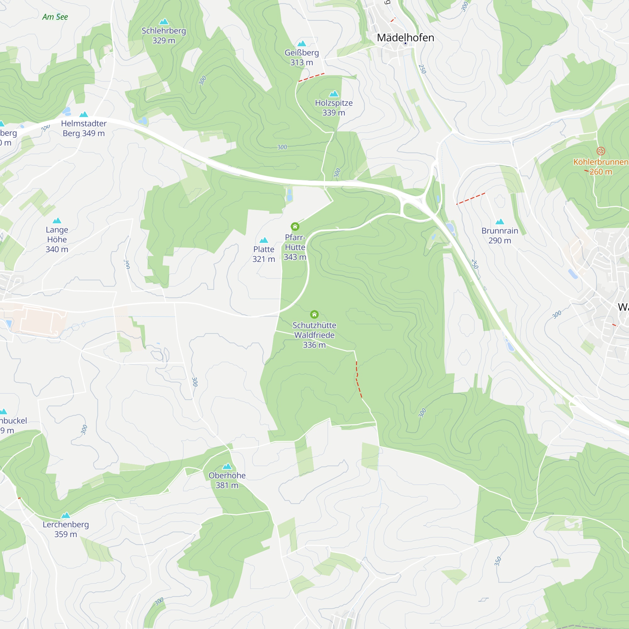 Schutzhütte Waldfriede map