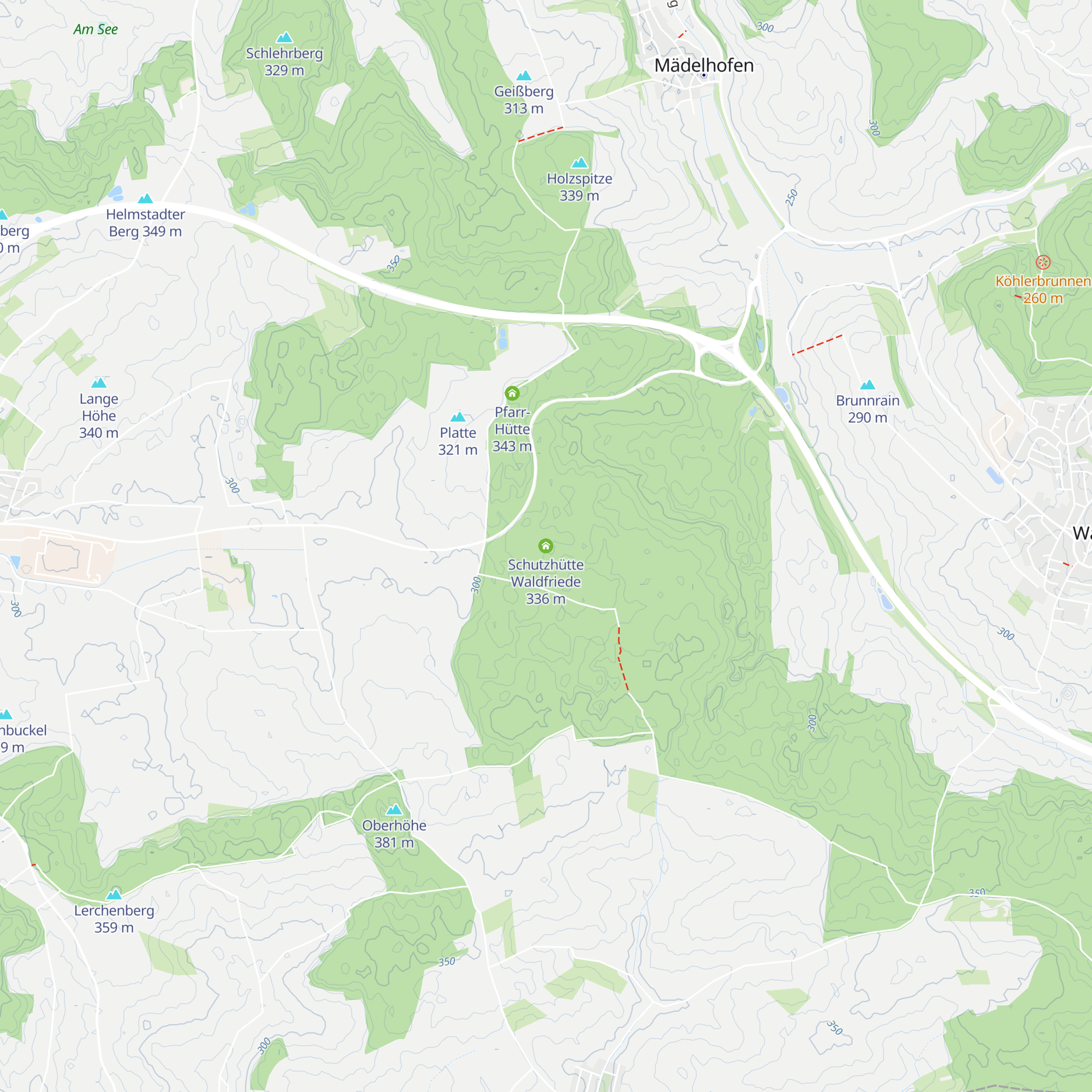 Schutzhütte Waldfriede map