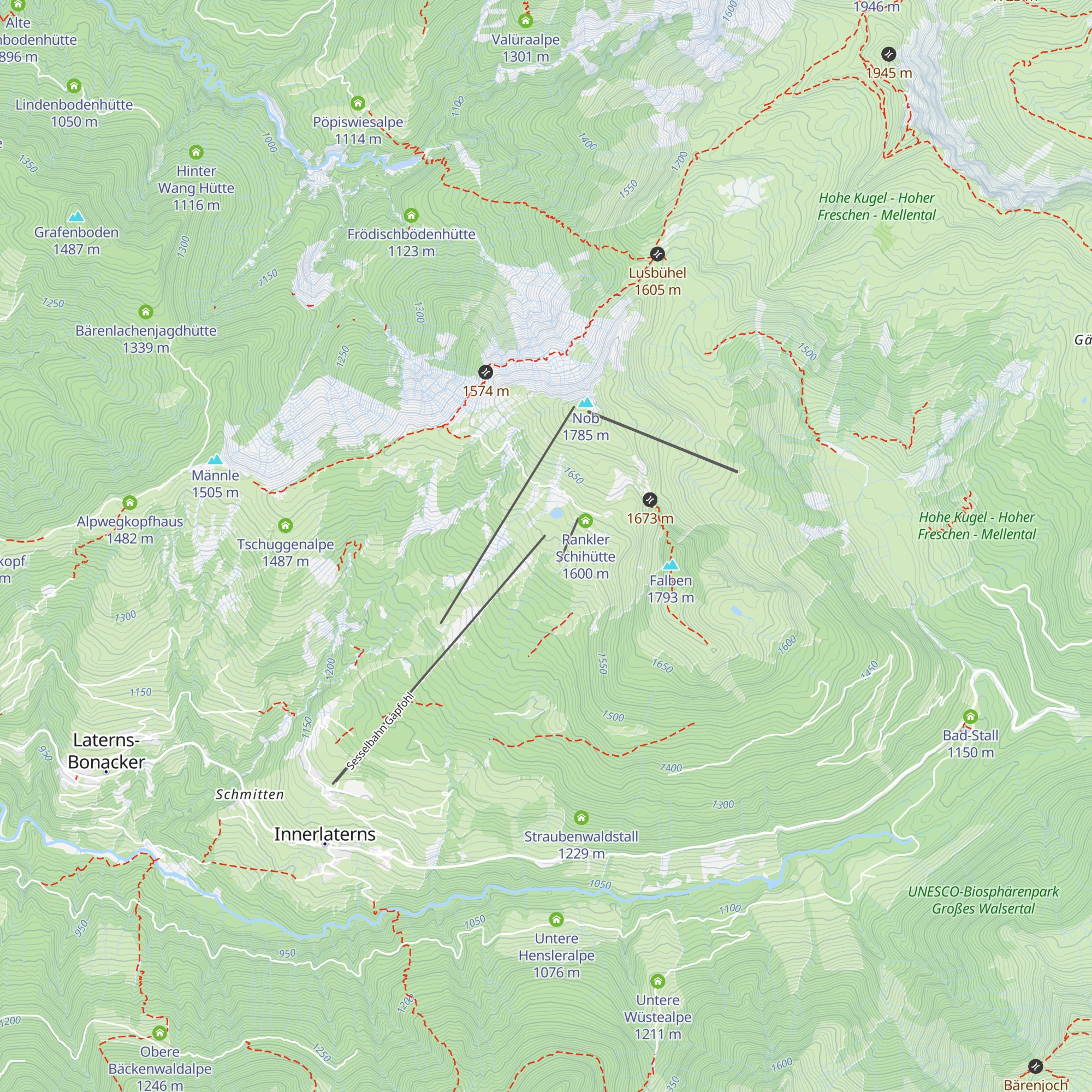 Berghof Gapfohl map