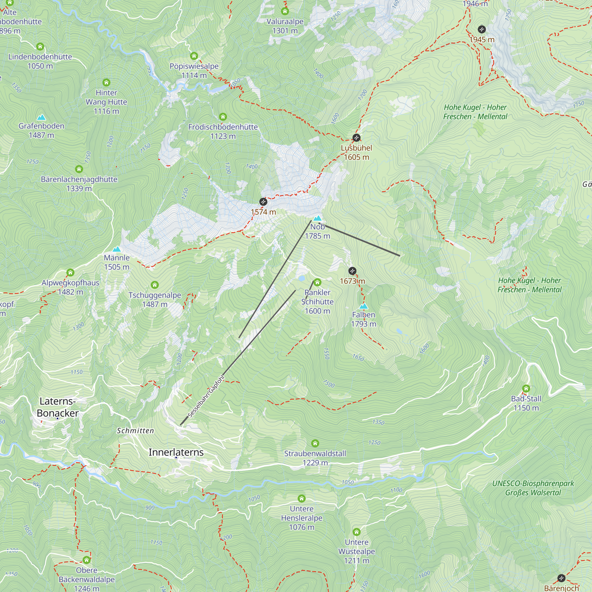 Berghof Gapfohl map