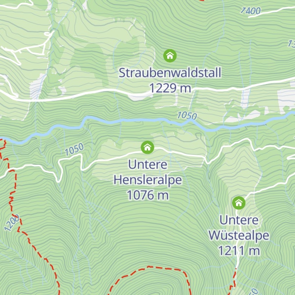 Map of Untere Hensleralpe