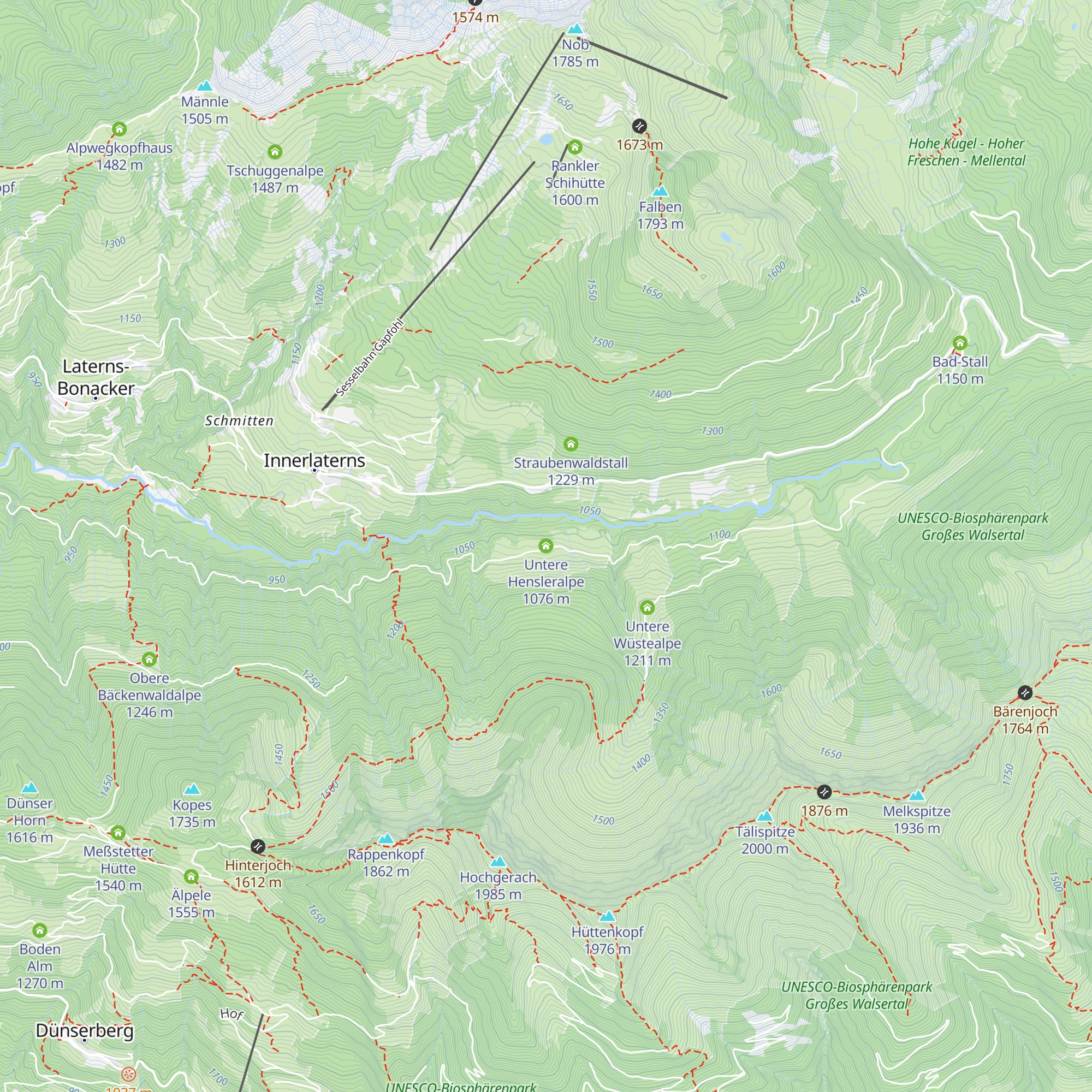 Untere Hensleralpe map