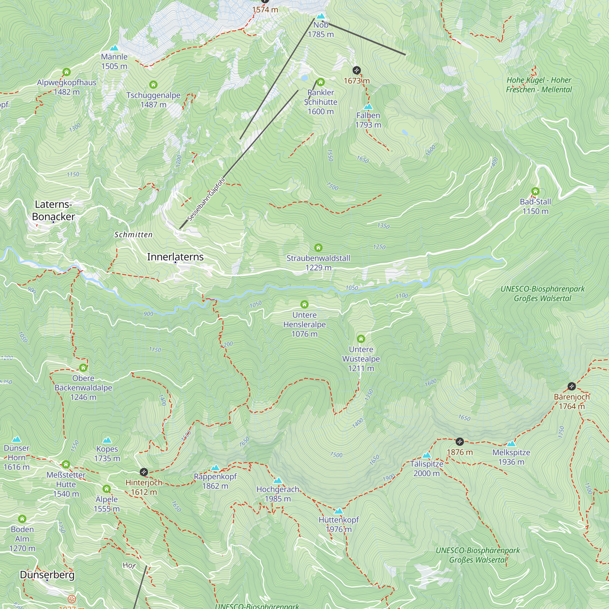 Untere Hensleralpe map