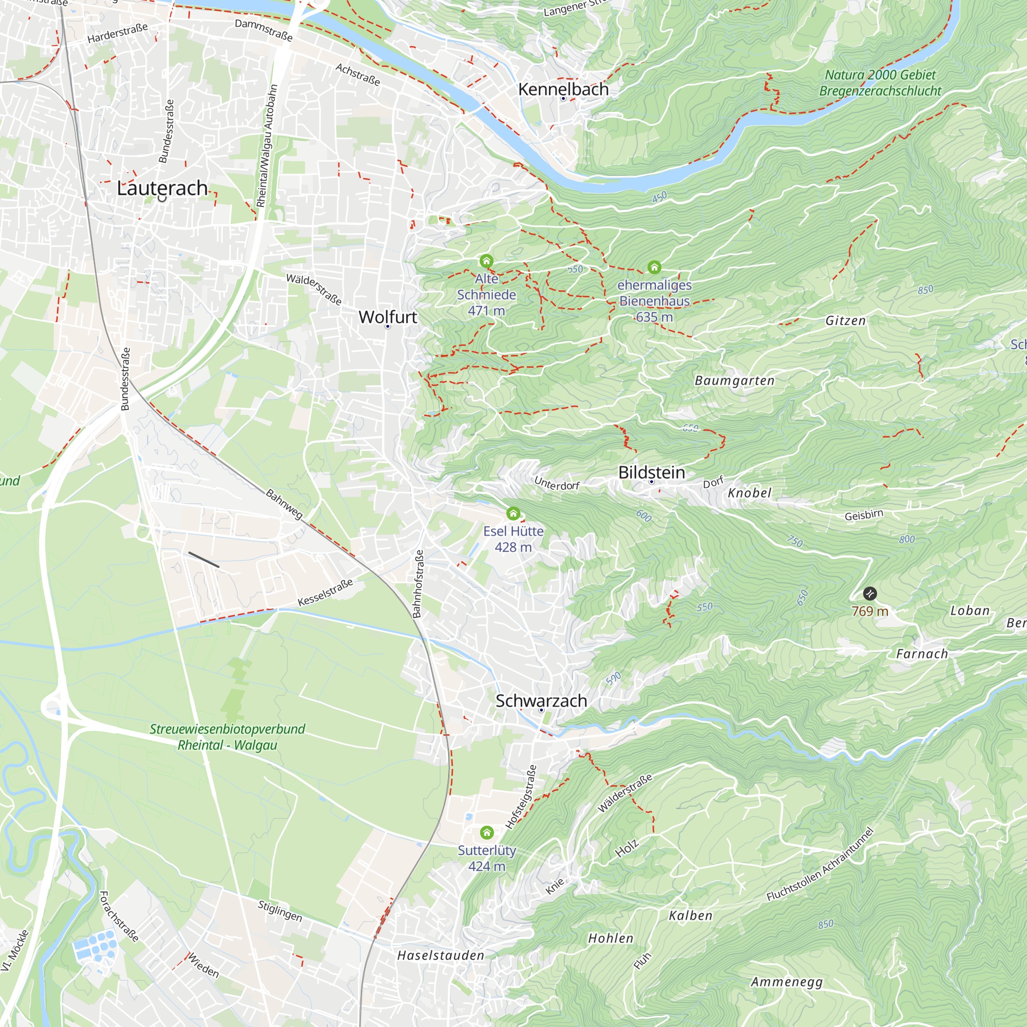 Esel Hütte map