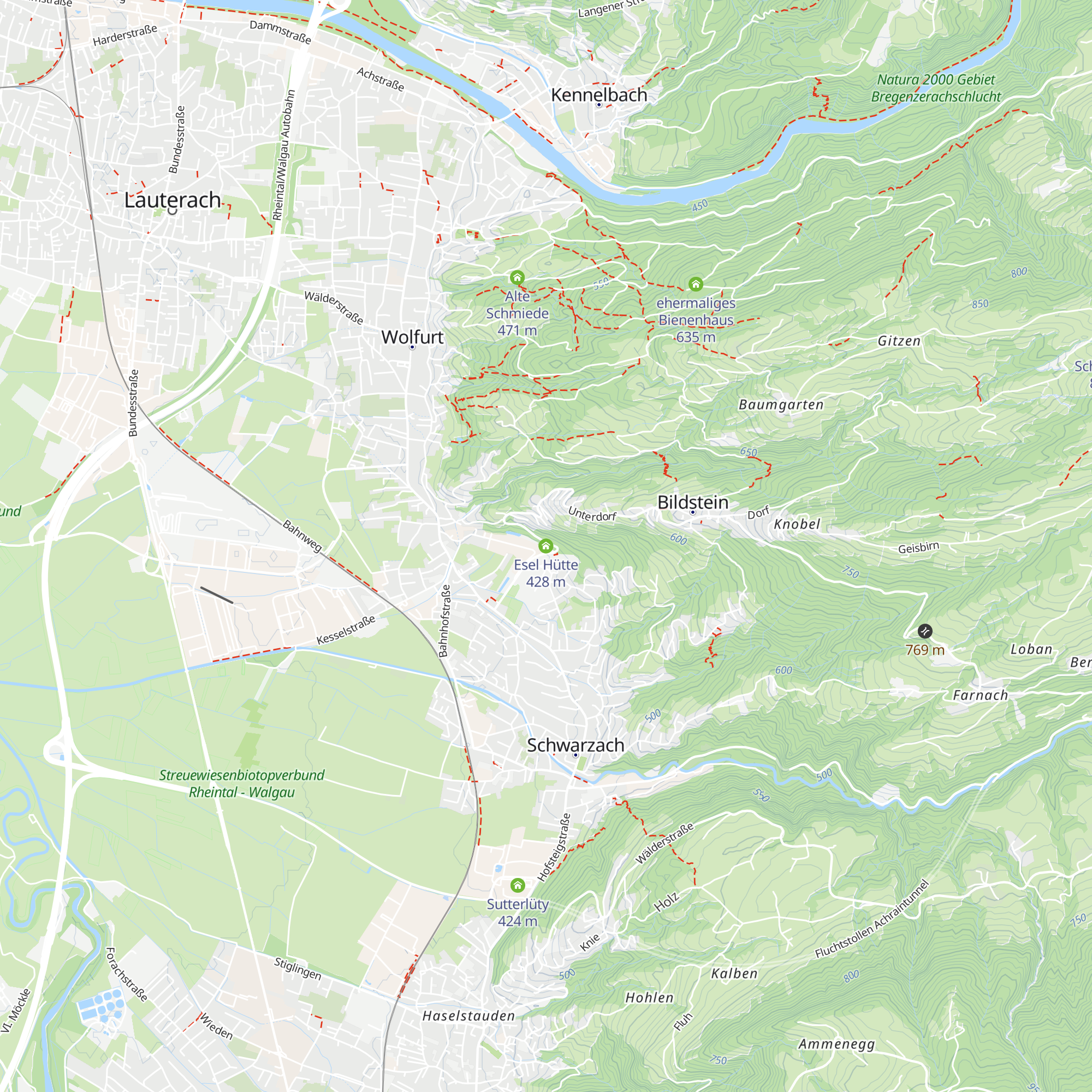 Esel Hütte map