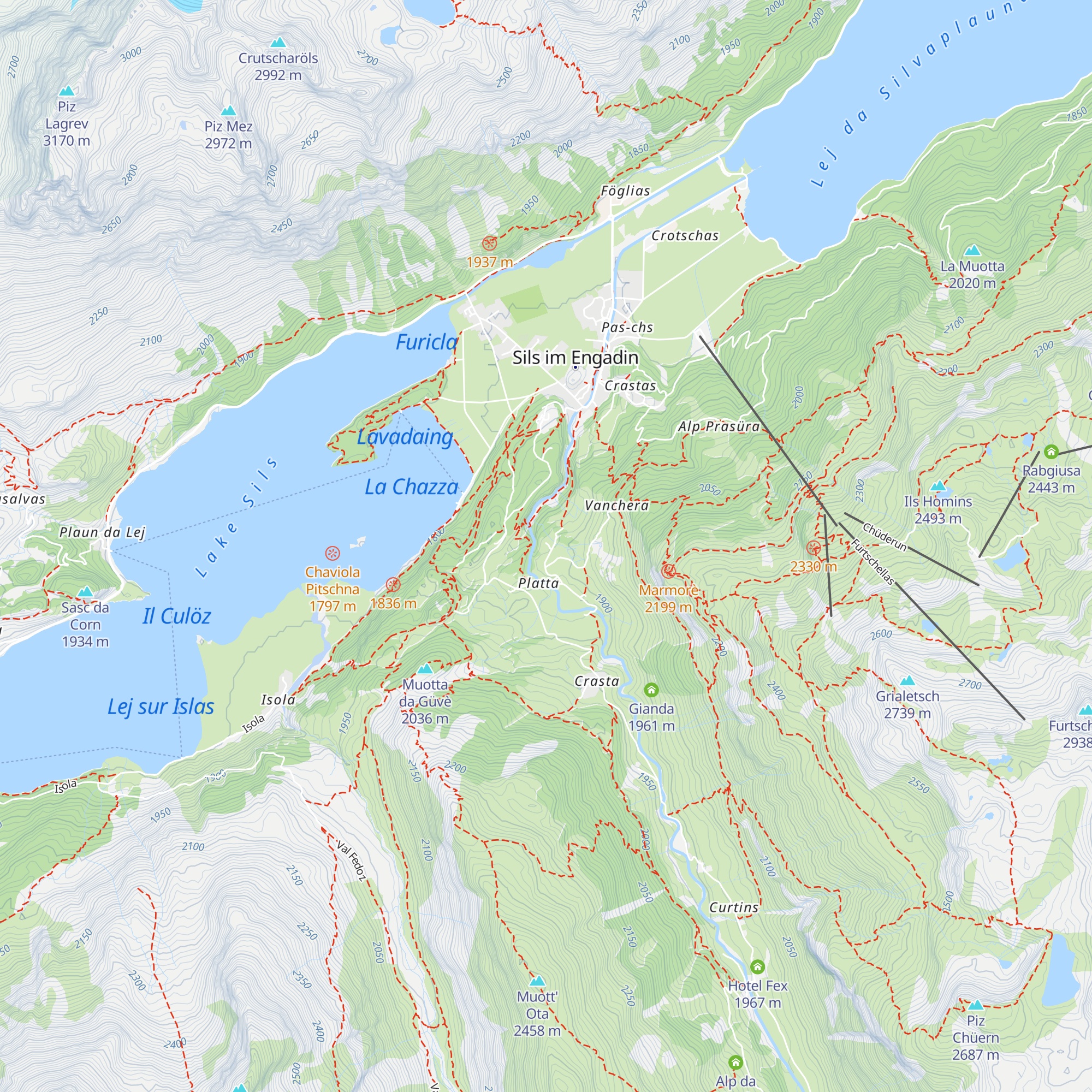 Chesa Rominger map