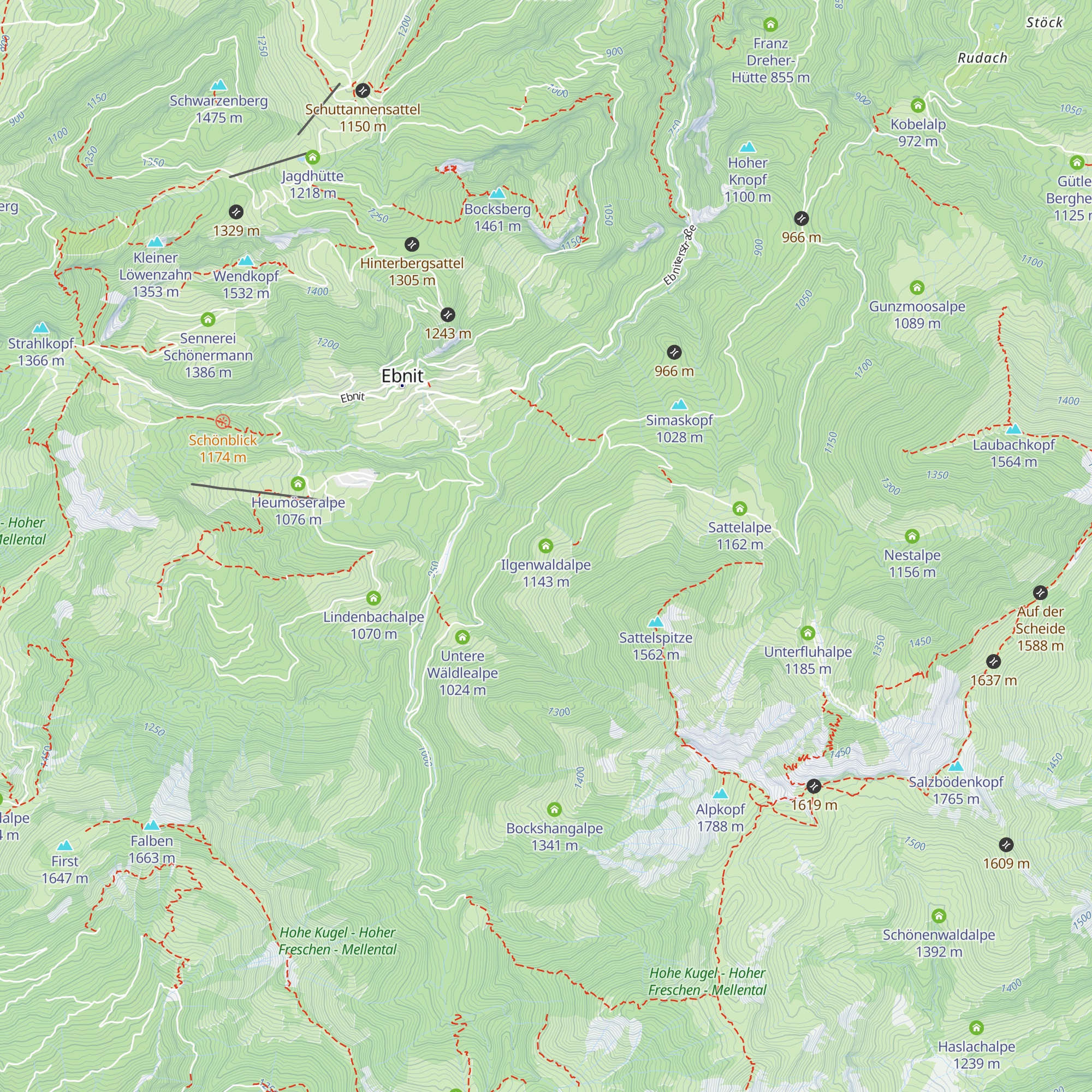 Ilgenwaldalpe map