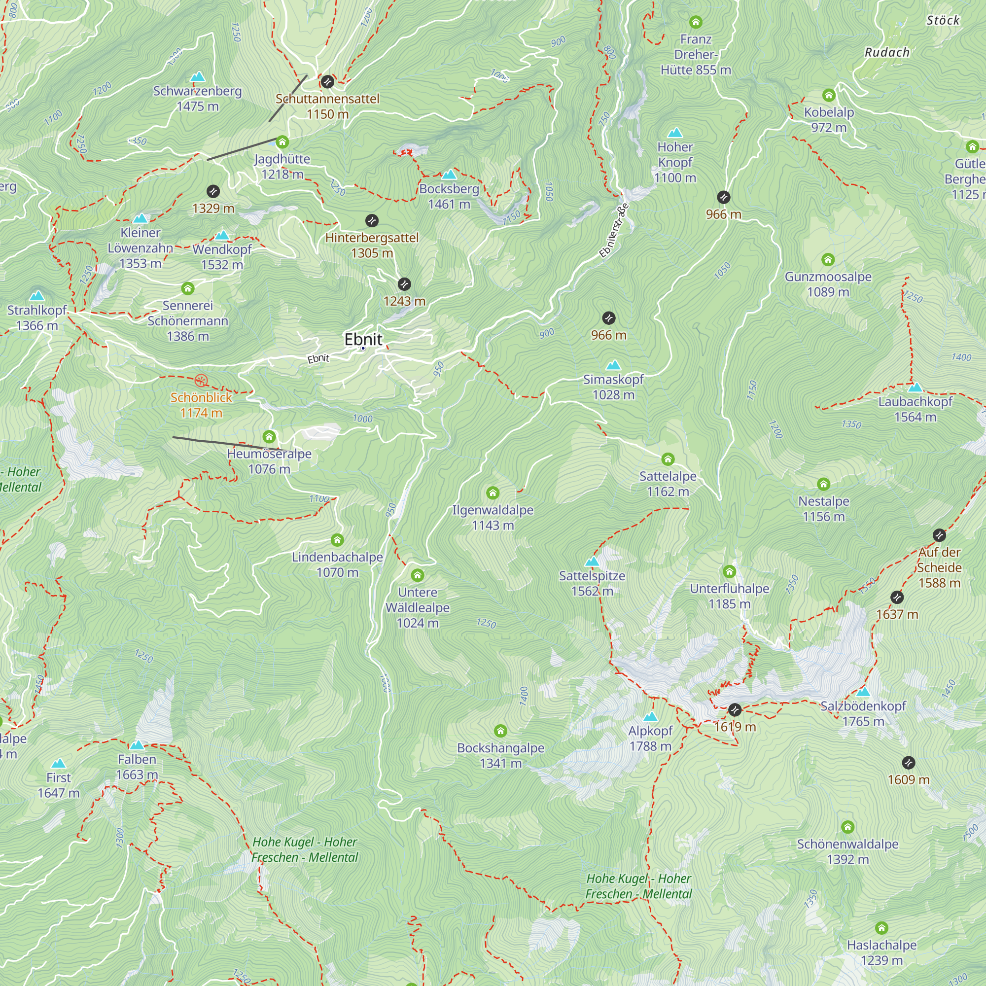 Ilgenwaldalpe map