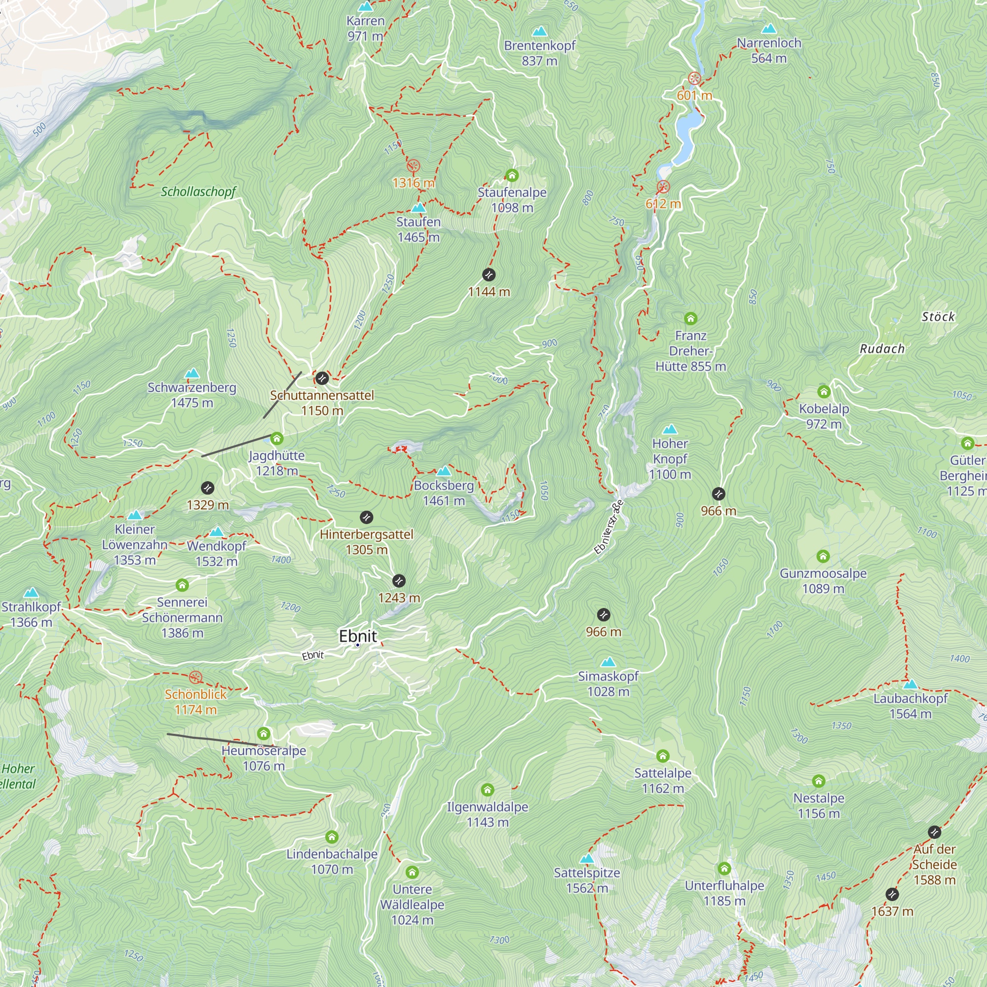 Bocksbergalpe map