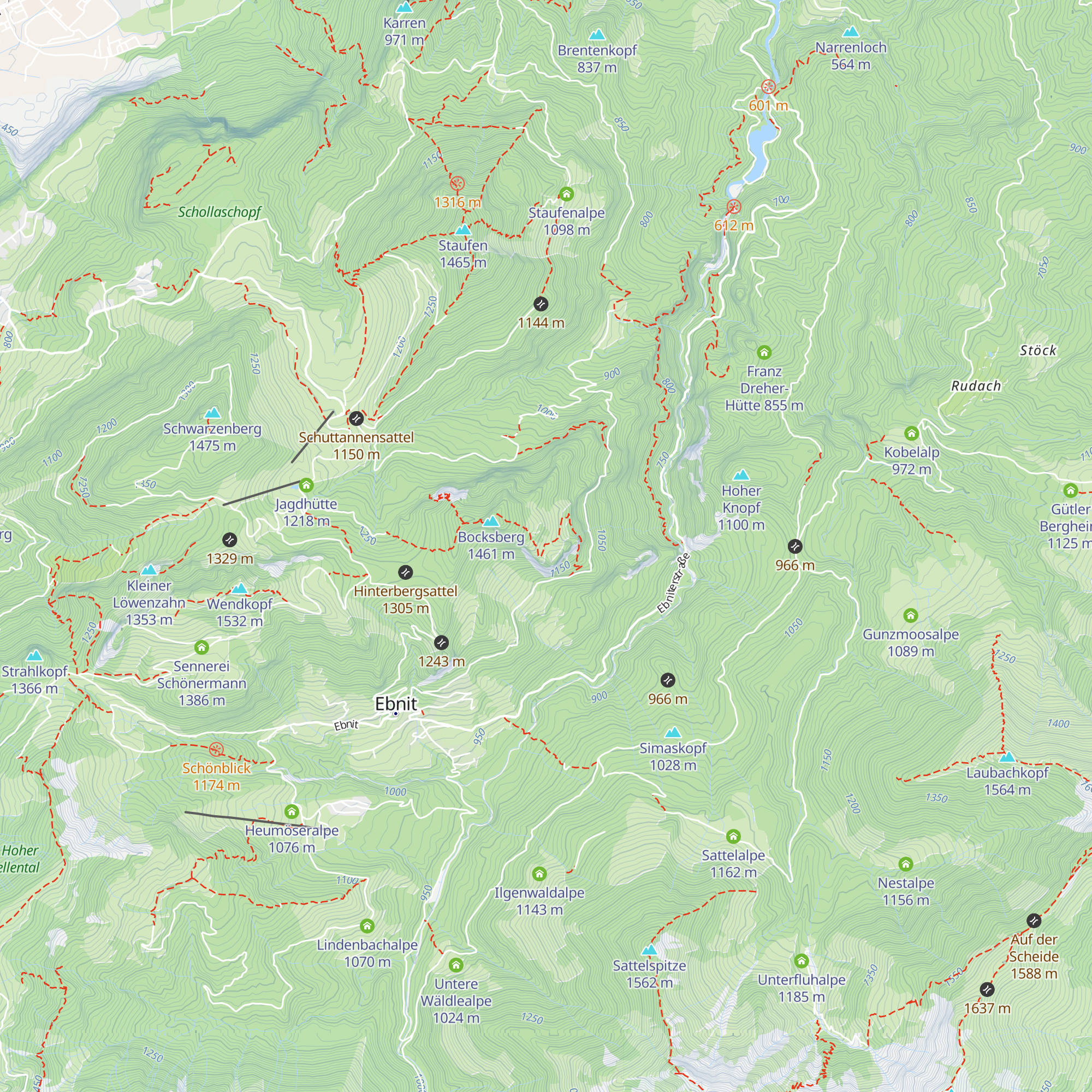 Bocksbergalpe map