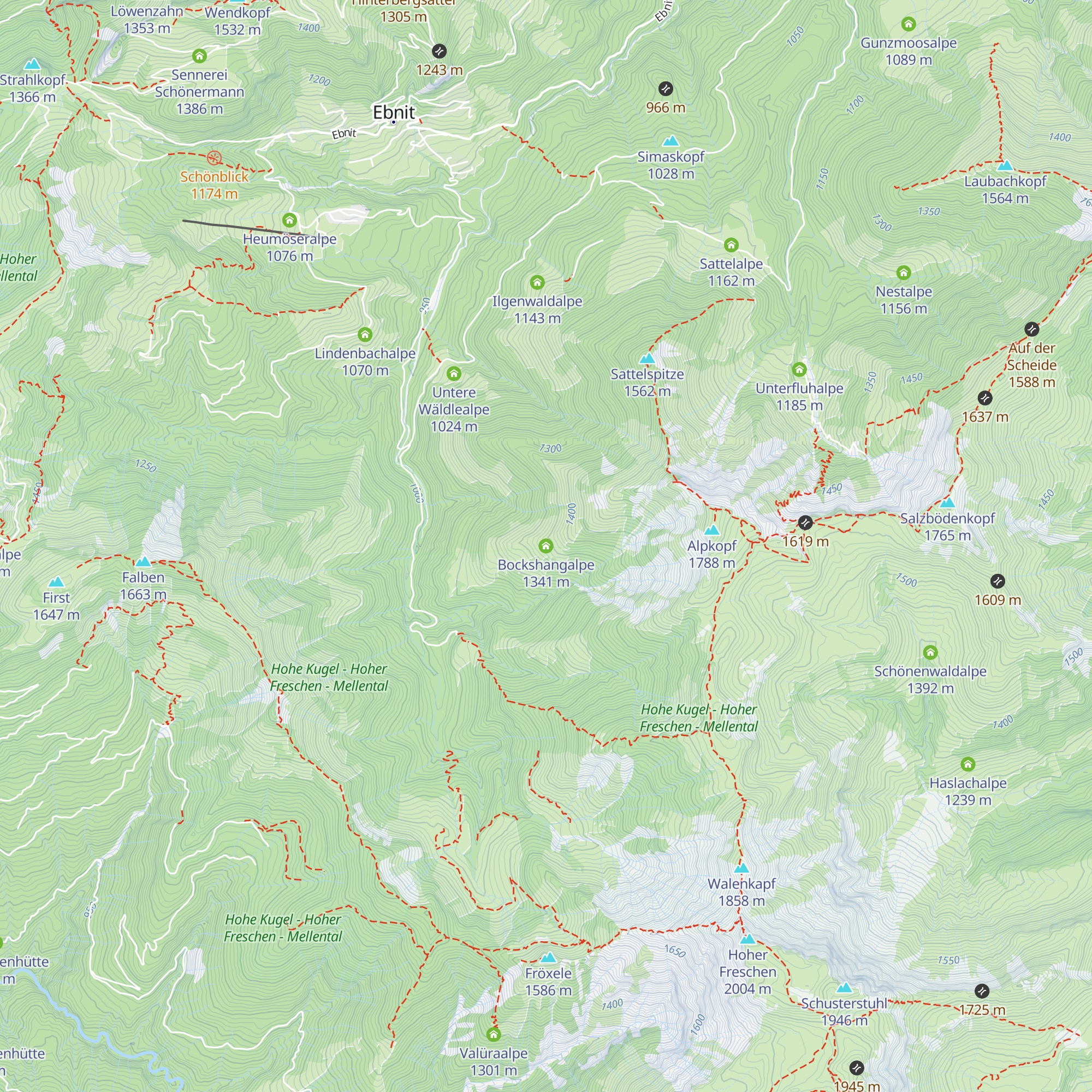Bockshangalpe map