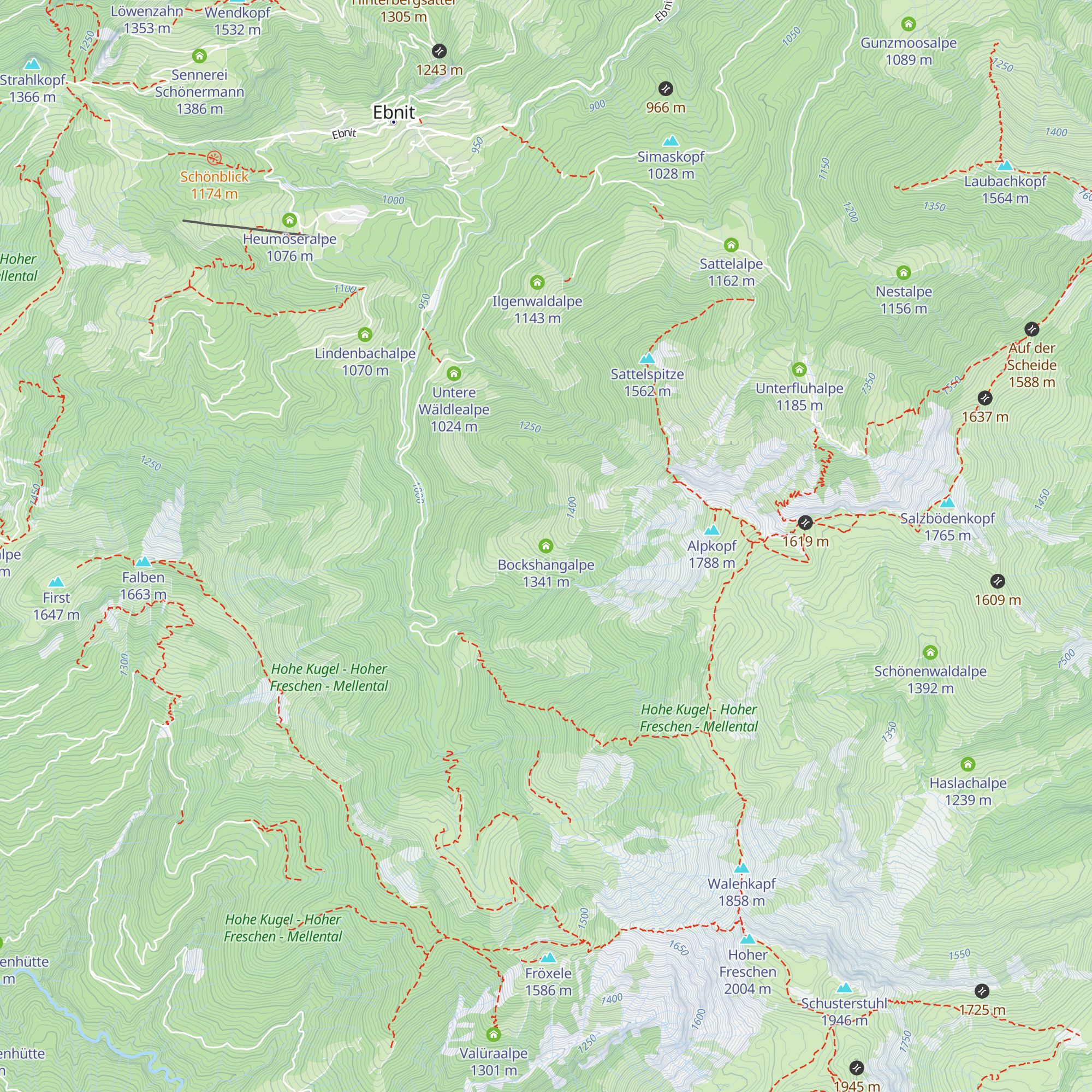 Bockshangalpe map