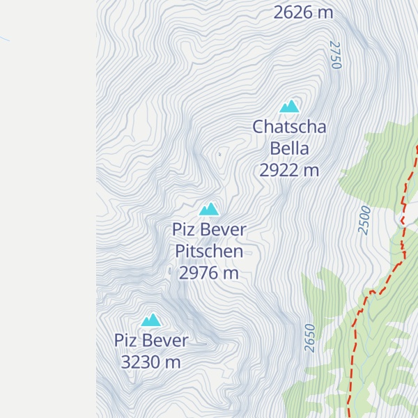 Map of Piz Bever Pitschen