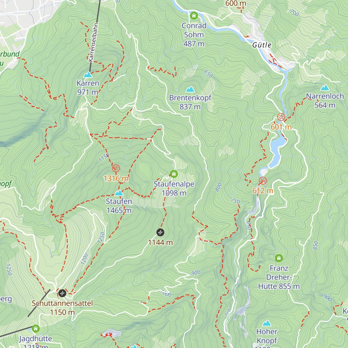 Staufenalpe map