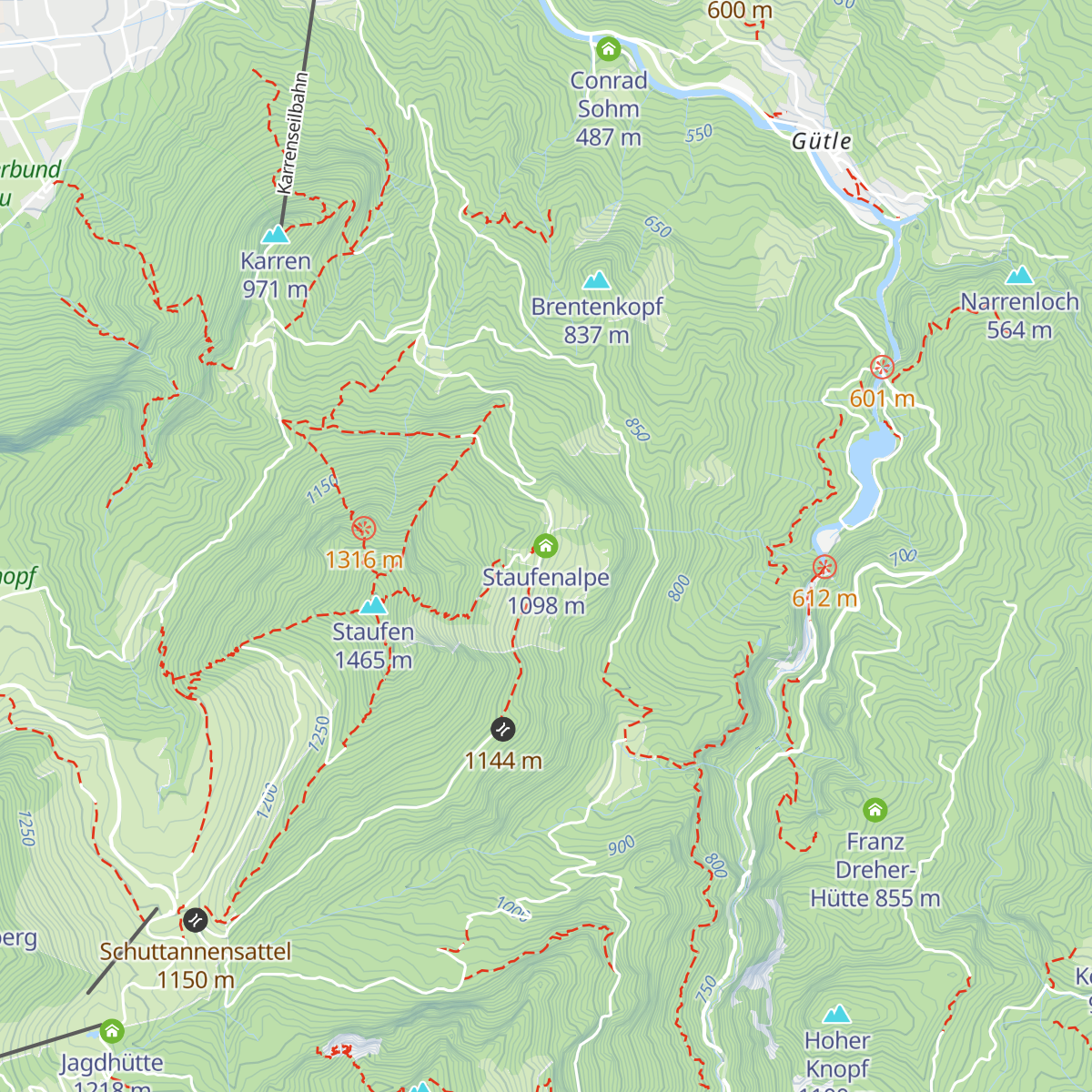 Staufenalpe map