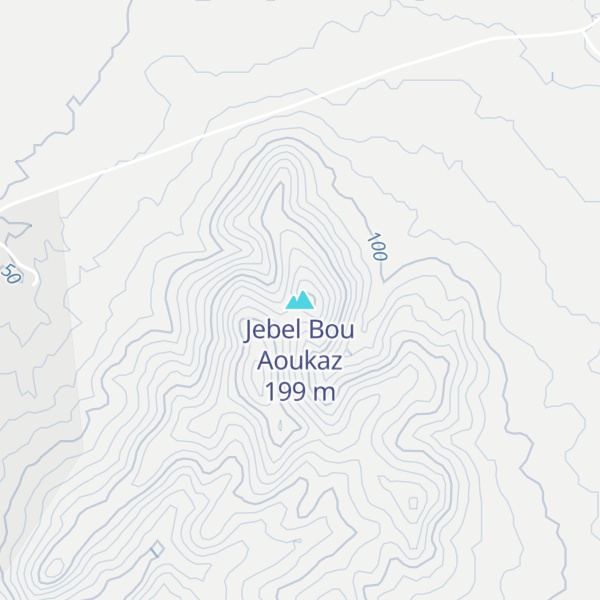 Map of Jebel Bou Aoukaz