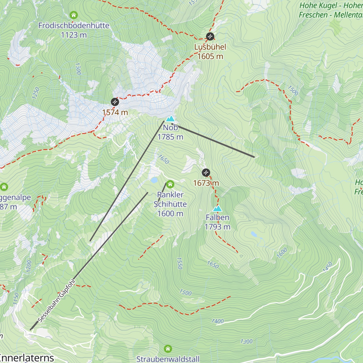 Gapfohl Alpe map